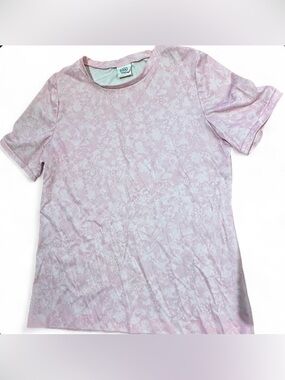 VTG 60s Nikki brand pink floral polyester blouse